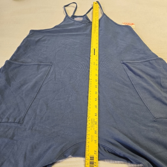 Women's Free People Movement Indigo Blue Hot Shot Onesie Jumpsuit Size S - Picture 7 of 14